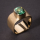 Kulta Ring Grünem Turmalin Antikschliff 3.1ct Gelbgold 750